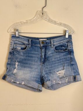 Altar’d State distressed denim jean shorts roll cuff SZ 7